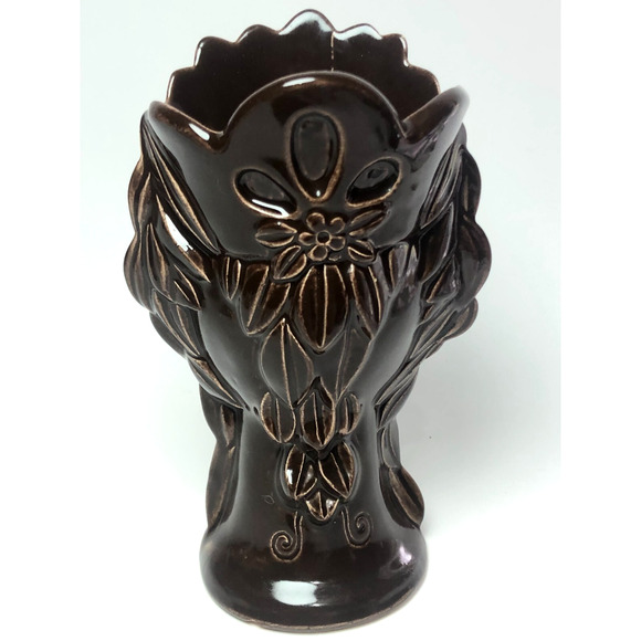 Vintage Brown Woman Head Vase Face Rosa Ljung Helsingborg Sweden Scandinavian - Picture 3 of 7